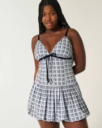 Rochie mini Bubble cu decolteu în V