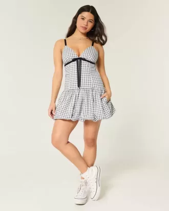 Rochie mini Bubble cu decolteu în V