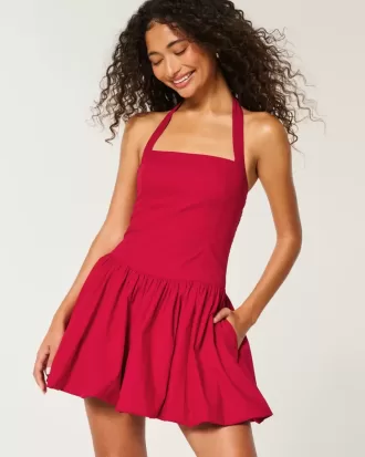 Rochie Mini Bubble Skort Halter