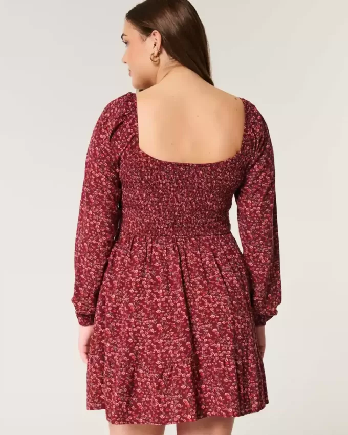 Rochie mini Cinch Bust cu maneca lunga Rochie mini Cinch Bust cu maneca lunga