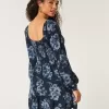 Rochie mini Cinch Bust cu maneca lunga Rochie mini Cinch Bust cu maneca lunga