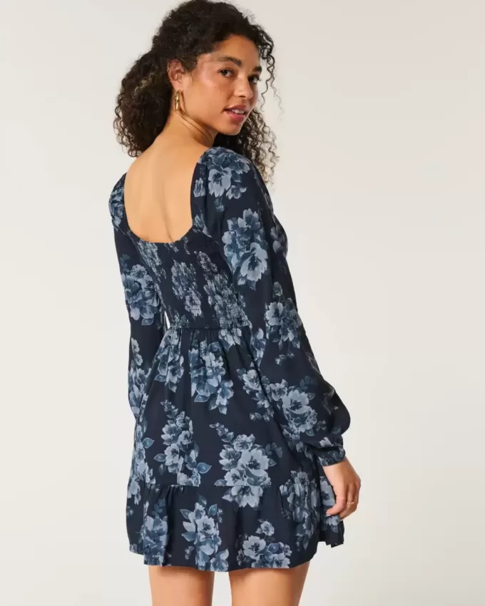 Rochie mini Cinch Bust cu maneca lunga Rochie mini Cinch Bust cu maneca lunga