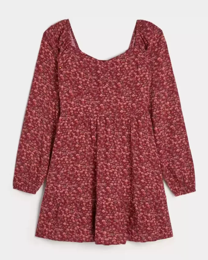Rochie mini Cinch Bust cu maneca lunga Rochie mini Cinch Bust cu maneca lunga