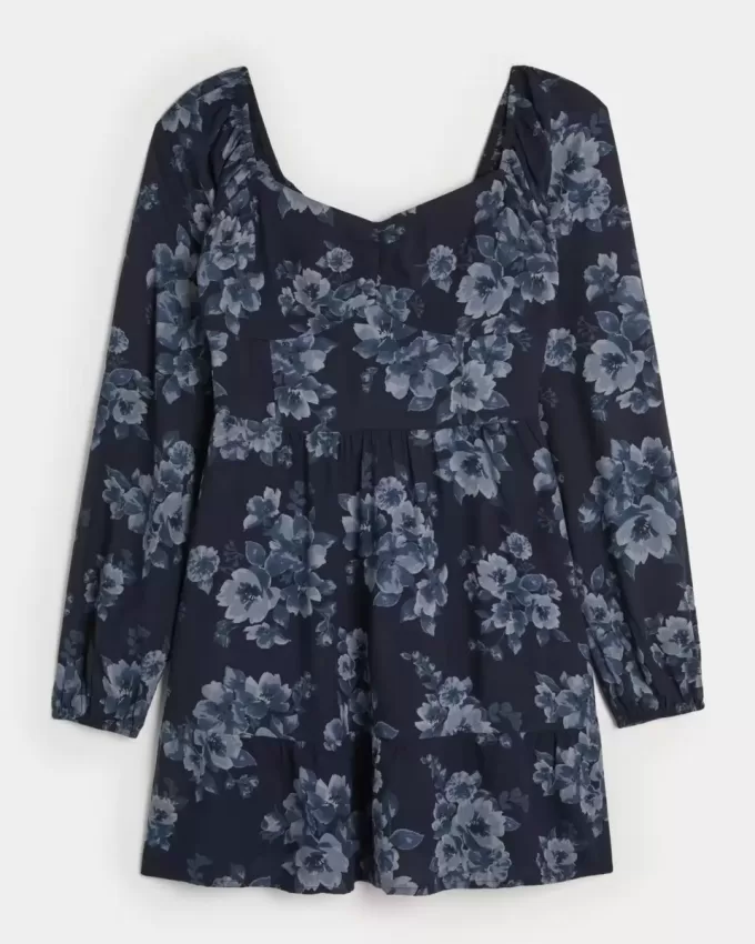 Rochie mini Cinch Bust cu maneca lunga Rochie mini Cinch Bust cu maneca lunga
