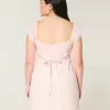 Rochie mini cu bandă de satin crep Rochie mini cu bandă de satin crep