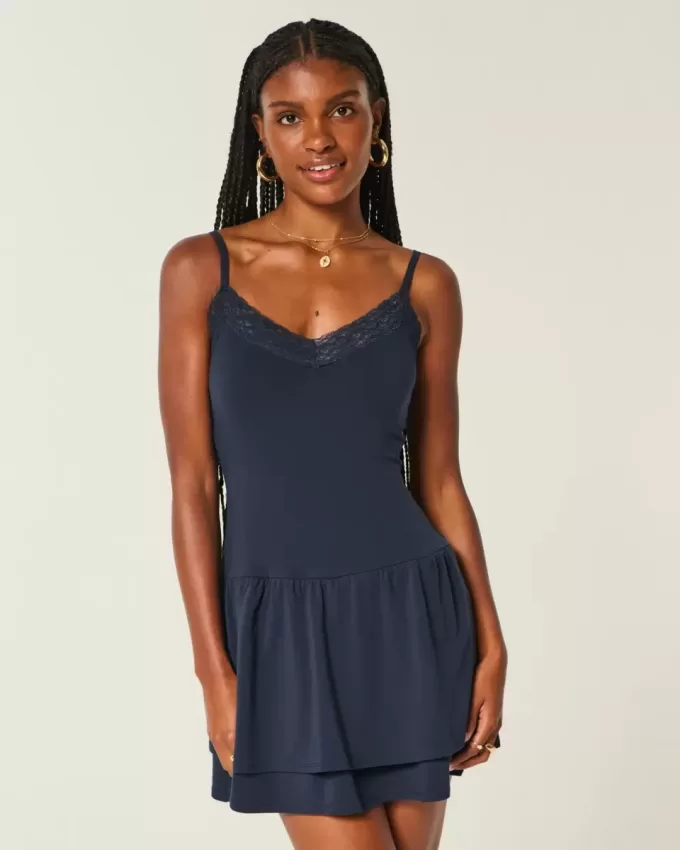 Rochie mini cu etaje din tricot Rochie mini cu etaje din tricot