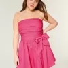 Rochie mini cu fundă fără bretele Rochie mini cu fundă fără bretele