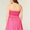 Rochie mini cu fundă fără bretele Rochie mini cu fundă fără bretele