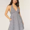 Rochie Mini cu Halter Spate Deschis Rochie Mini cu Halter Spate Deschis