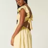 Rochie mini cu mâneci fluturate, talie în V Rochie mini cu mâneci fluturate, talie în V