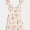 Rochie mini cu mâneci fluturate, talie în V Rochie mini cu mâneci fluturate, talie în V