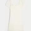 Rochie mini cu mâneci scurte în stil croșetat Rochie mini cu mâneci scurte în stil croșetat