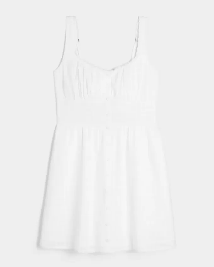 Rochie mini cu nasturi în față Rochie mini cu nasturi în față