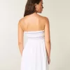 Rochie mini cu smock fără bretele Rochie mini cu smock fără bretele