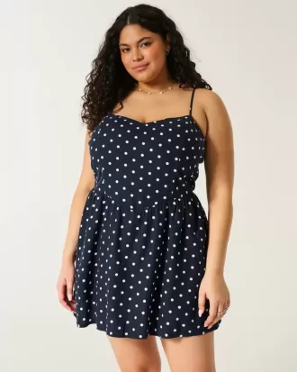 Rochie mini cu spatele deschis din amestec de in Rochie mini cu spatele deschis din amestec de in