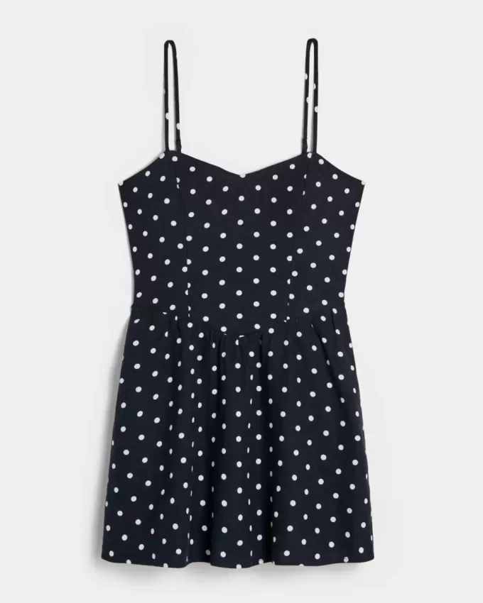 Rochie mini cu spatele deschis din amestec de in Rochie mini cu spatele deschis din amestec de in