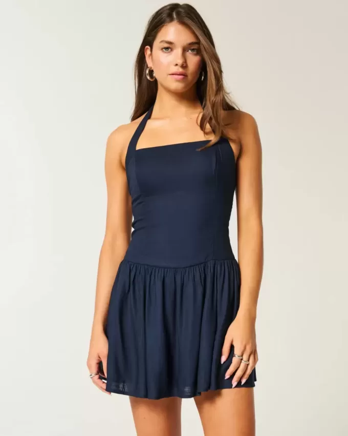 Rochie mini cu talie scazuta Rochie mini cu talie scazuta