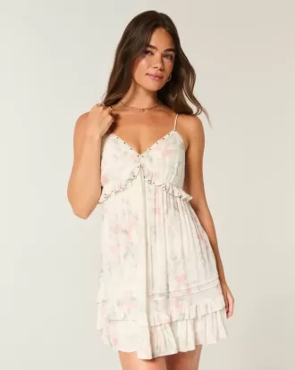 Rochie mini cu volane împletite Rochie mini cu volane împletite