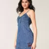 Rochie Mini Denim Cherry Graphic Rochie Mini Denim Cherry Graphic
