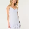 Rochie mini din șifon cu volan Rochie mini din șifon cu volan