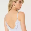 Rochie mini din șifon cu volan Rochie mini din șifon cu volan