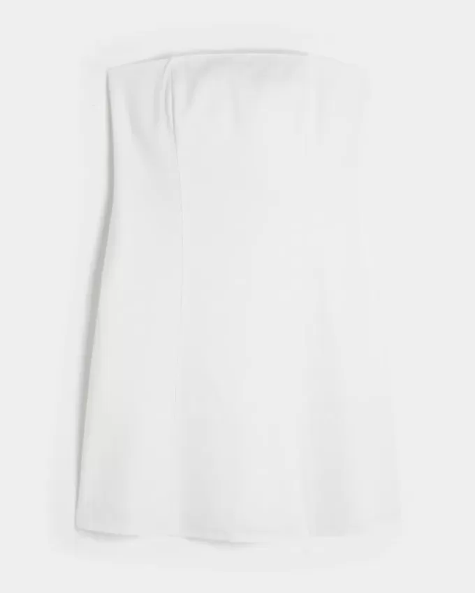 Rochie mini fără bretele din amestec de in Rochie mini fără bretele din amestec de in