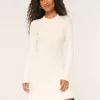 Rochie mini pulover Skater cu nervuri Rochie mini pulover Skater cu nervuri