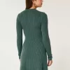 Rochie mini pulover Skater cu nervuri Rochie mini pulover Skater cu nervuri