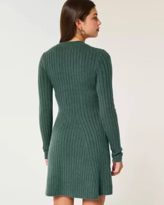 Rochie mini pulover Skater cu nervuri