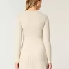 Rochie mini pulover Skater cu nervuri Rochie mini pulover Skater cu nervuri