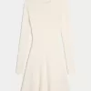 Rochie mini pulover Skater cu nervuri Rochie mini pulover Skater cu nervuri