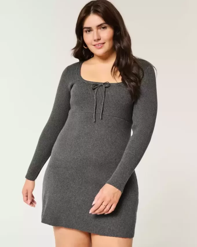 Rochie Mini Skater din tricot pulover Rochie Mini Skater din tricot pulover