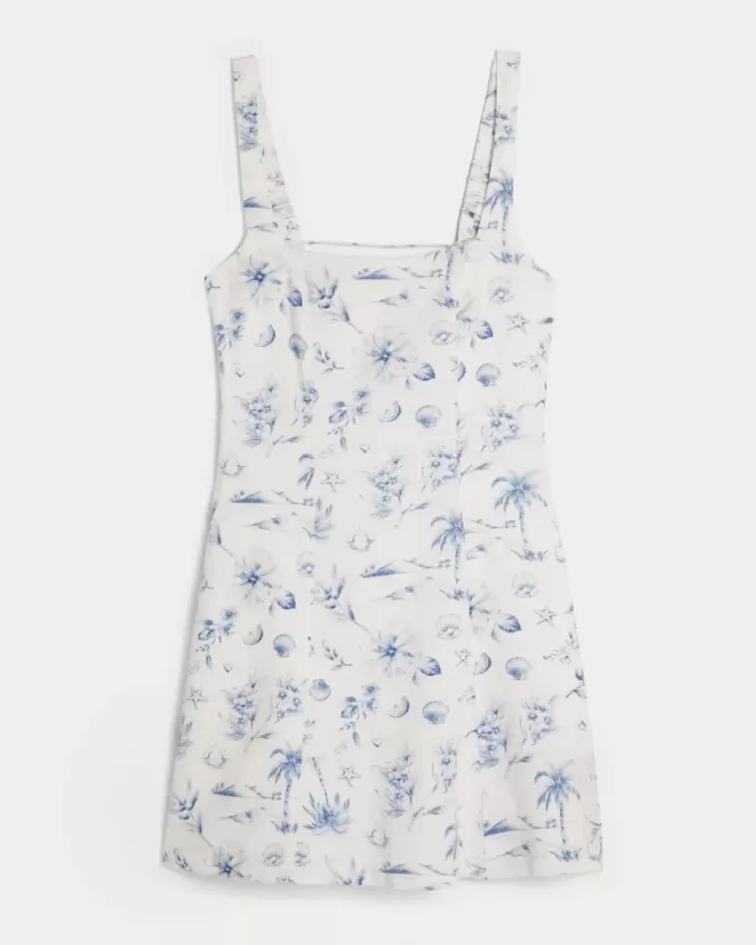 Rochie mini structurată din amestec de in Rochie mini structurată din amestec de in