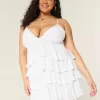 Rochie mini tip babydoll cu decolteu în V Rochie mini tip babydoll cu decolteu în V