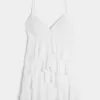 Rochie mini tip babydoll cu decolteu în V Rochie mini tip babydoll cu decolteu în V