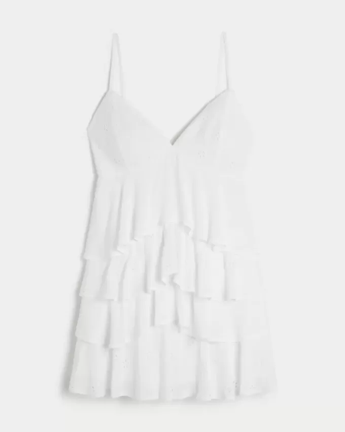 Rochie mini tip babydoll cu decolteu în V Rochie mini tip babydoll cu decolteu în V
