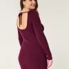 Rochie pulover cu mânecă lungă Cinch Bust cu spatele deschis Rochie pulover cu mânecă lungă Cinch Bust cu spatele deschis