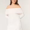 Rochie pulover cu umăr dezactivat Rochie pulover cu umăr dezactivat