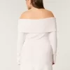 Rochie pulover cu umăr dezactivat Rochie pulover cu umăr dezactivat