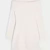 Rochie pulover cu umăr dezactivat Rochie pulover cu umăr dezactivat