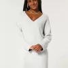 Rochie pulover din jerseu pe umeri Rochie pulover din jerseu pe umeri