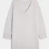 Rochie pulover din jerseu pe umeri Rochie pulover din jerseu pe umeri
