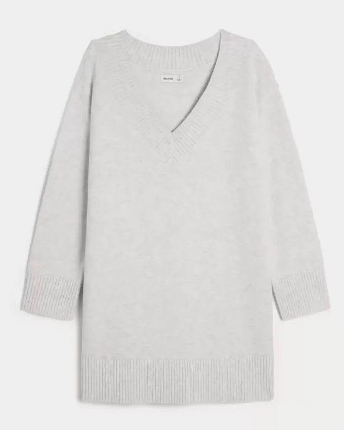 Rochie pulover din jerseu pe umeri Rochie pulover din jerseu pe umeri