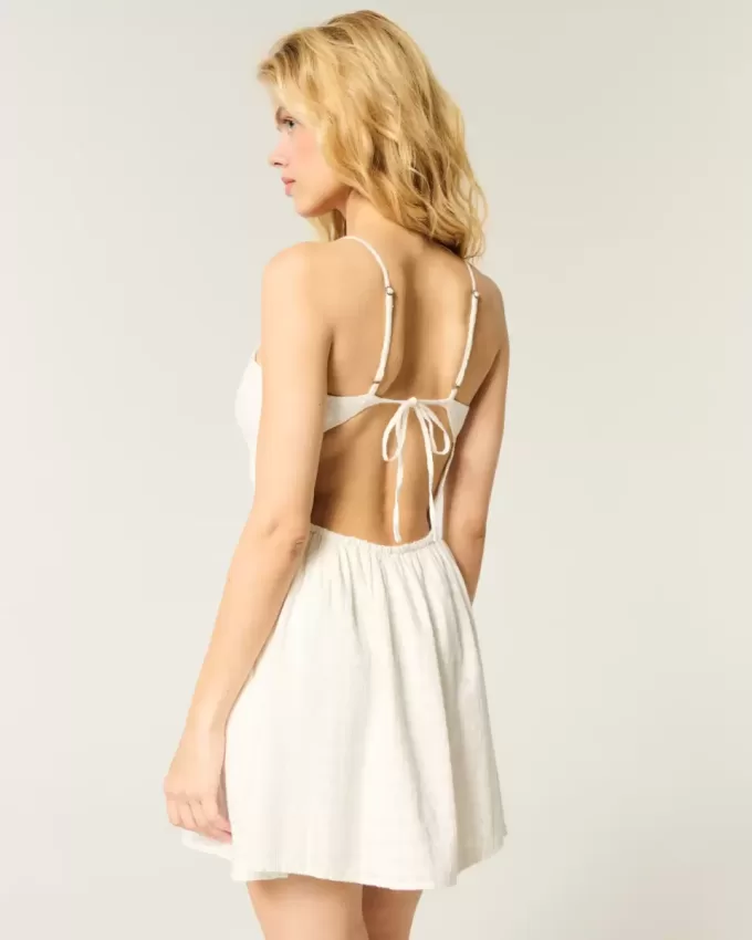 Rochie Skort Crosshatch cu spatele deschis Rochie Skort Crosshatch cu spatele deschis