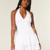 Rochie Skort cu Halter, cu două niveluri Rochie Skort cu Halter, cu două niveluri