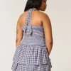 Rochie Skort cu Halter, cu două niveluri Rochie Skort cu Halter, cu două niveluri