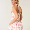 Rochie Skort cu Halter, cu două niveluri Rochie Skort cu Halter, cu două niveluri