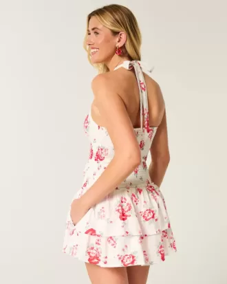 Rochie Skort cu Halter, cu două niveluri