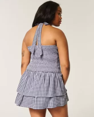 Rochie Skort cu Halter, cu două niveluri