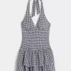 Rochie Skort cu Halter, cu două niveluri Rochie Skort cu Halter, cu două niveluri